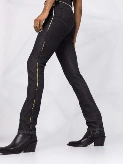 Versace pantalon slim à liserés contrastants