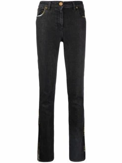 Versace pantalon slim à liserés contrastants