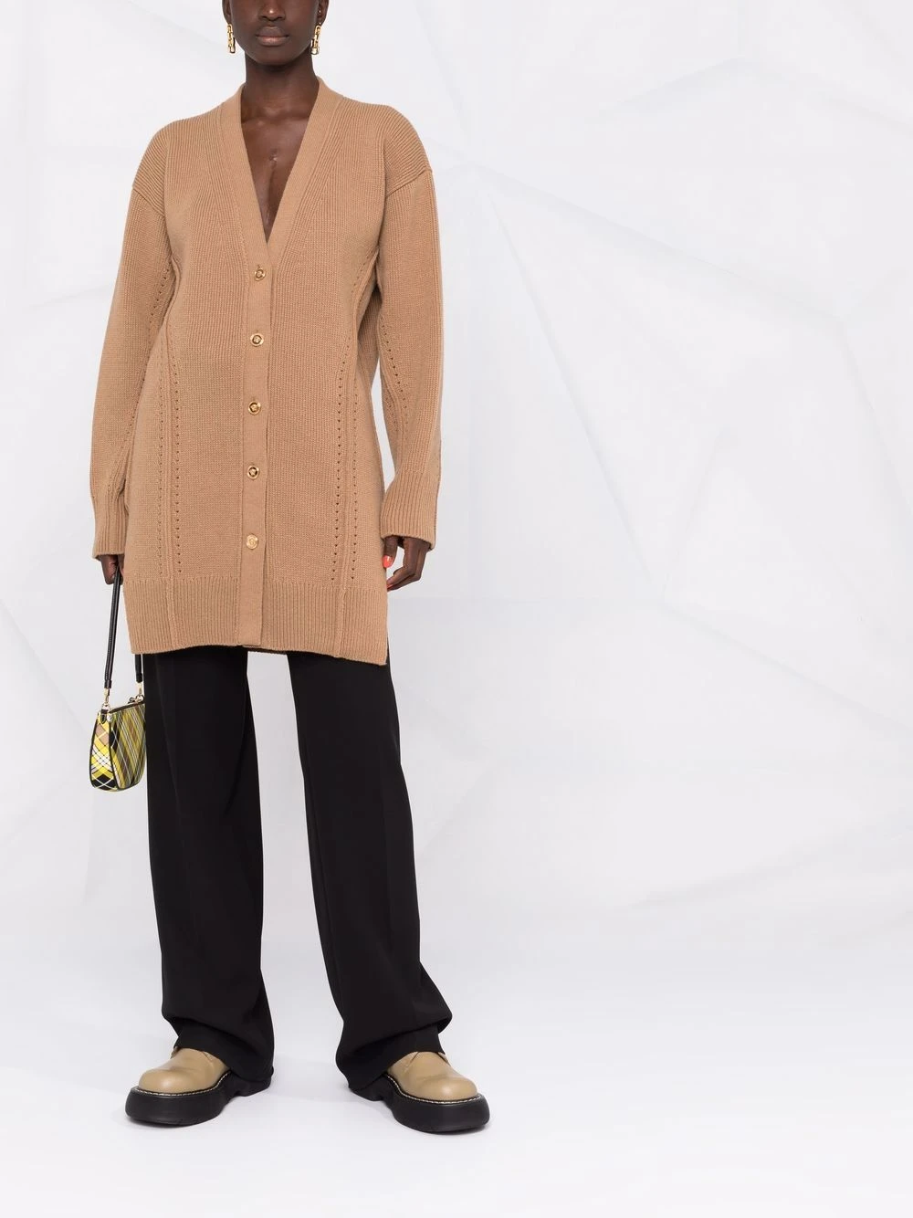 Prix Exclusifs Versace Cardigan ajouré à boutons Medusa cardigans femme 4 Versace cardigan ajouré à boutons Medusa