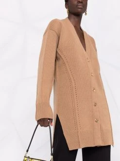 Prix Exclusifs Versace Cardigan ajouré à boutons Medusa cardigans femme 14 Versace cardigan ajouré à boutons Medusa