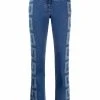 Versace jean droit à bandes Greca