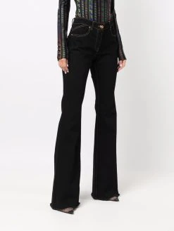 Versace Prix Incroyables Jean évasé à motif Medusa pantalons évasés femme 11 Versace jean évasé à motif Medusa