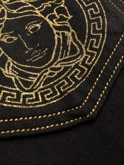 Versace Prix Incroyables Jean évasé à motif Medusa pantalons évasés femme 15 Versace jean évasé à motif Medusa