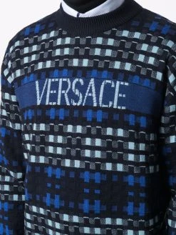 Versace pull à motif tartan
