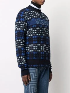Versace pull à motif tartan