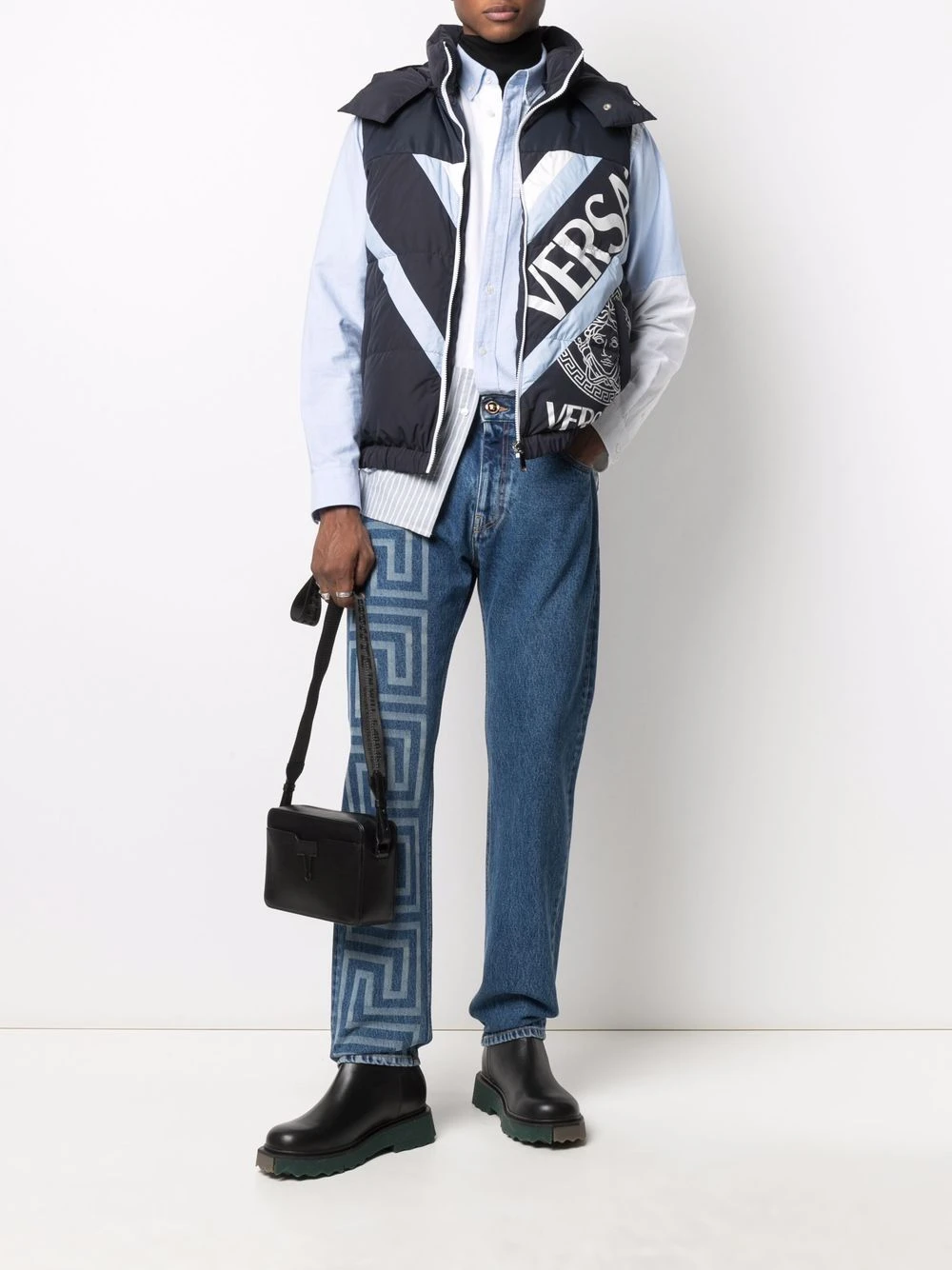 Réduction Versace Jean droit à imprimé Greca jeans regular & jeans droits homme 4 Versace jean droit à imprimé Greca