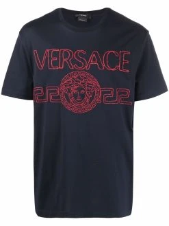 Versace t-shirt à logo brodé