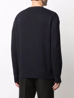 Versace pull à logo intarsia