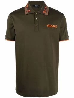 Versace polo à logo brodé