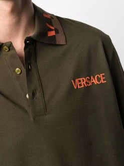 Versace polo à logo brodé