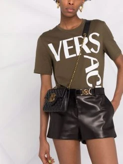 Versace short en cuir à plaque Medusa