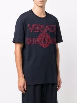 Versace t-shirt à logo brodé