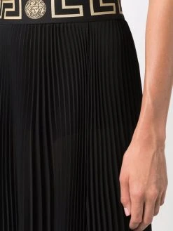 Versace jupe longue à taille Greca