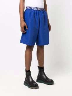 Versace short de bain à bordure Greca