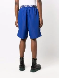 Versace short de bain à bordure Greca
