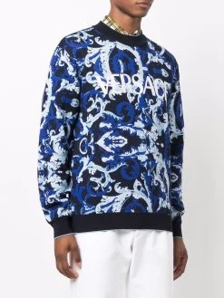 Versace Qualité Excellente Pull à motif baroque pulls homme 9 Versace pull à motif baroque