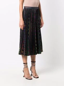 Versace jupe plissée à motif Greca