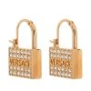 Versace boucle d'oreille cadenas à ornements en cristal