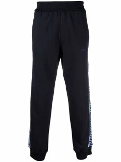 Versace pantalon de jogging à bandes Greca