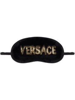 Versace masque de nuit à logo brodé