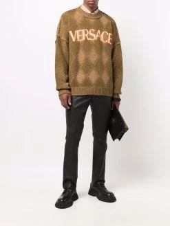 Versace pull à logo appliqué