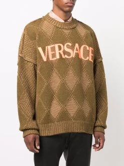 Versace pull à logo appliqué