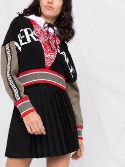 Versace hoodie à logo imprimé