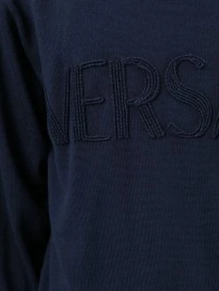 Versace pull à logo brodé