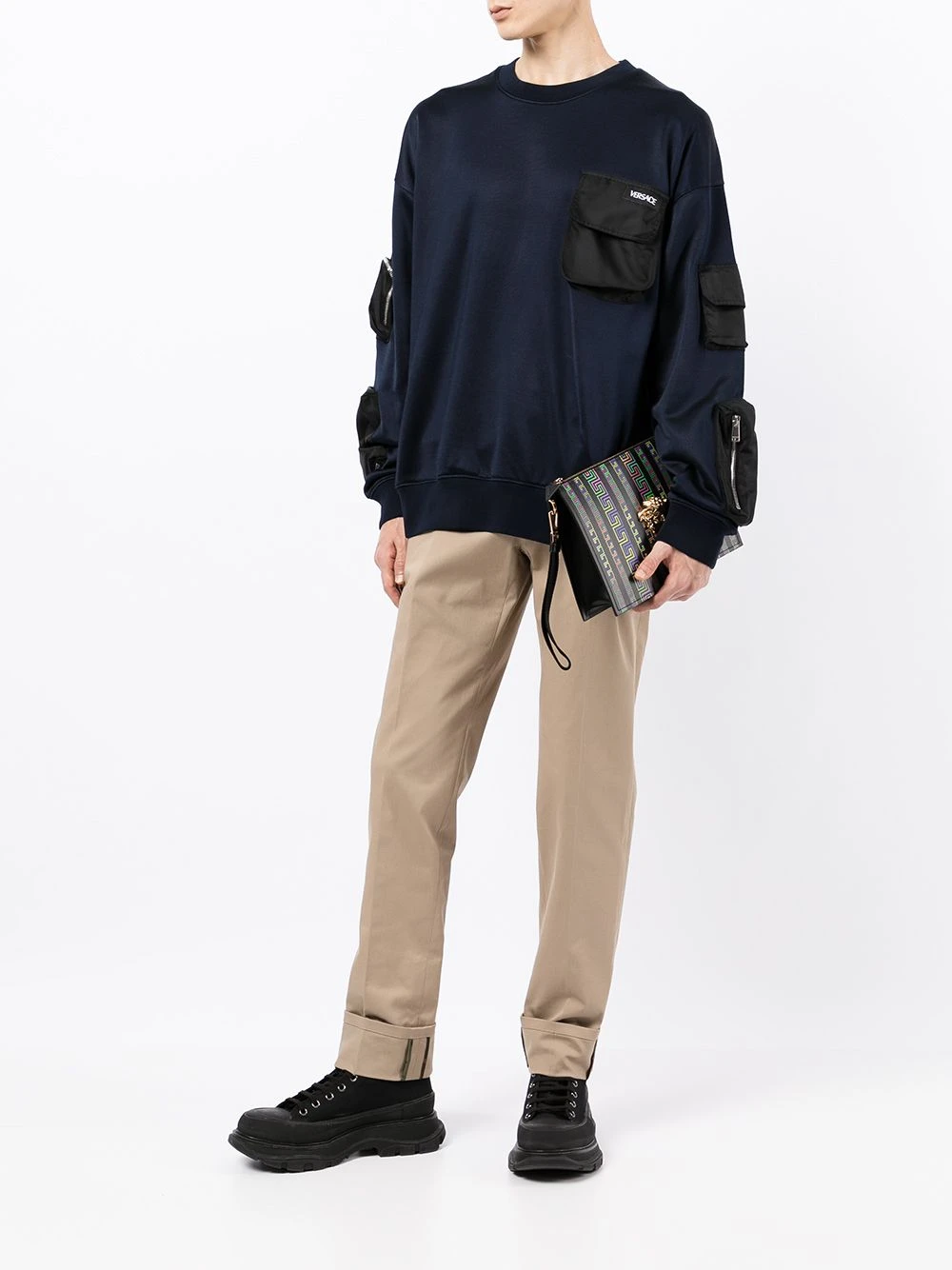 Versace Prix Jamais Vus Pantalon chino à motif Medusa homme 4 Versace pantalon chino à motif Medusa