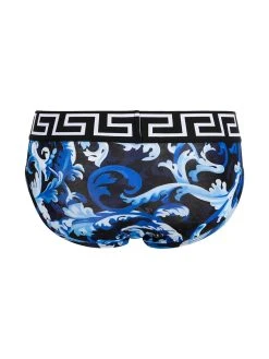 Versace slip de bain à imprimé baroque