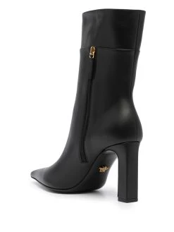 Versace bottines pointues à plaque logo