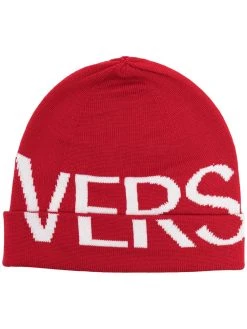 Versace bonnet à logo intarsia