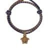 Versace bracelet tressé à breloque Medusa