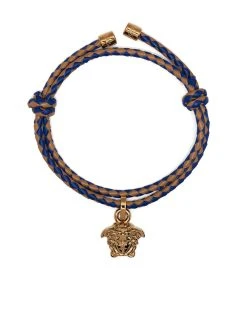 Versace bracelet tressé à breloque Medusa