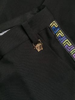 Versace Se Vend Bas Prix Pantalon de tailleur à bandes Greca pantalons de costume femme 14 Versace pantalon de tailleur à bandes Greca