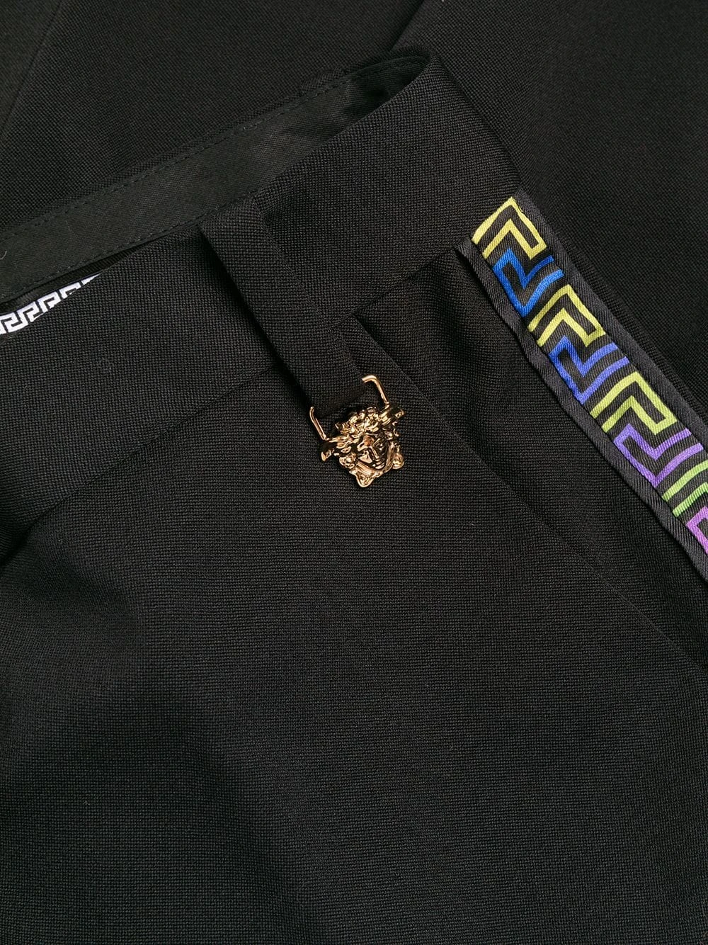 Versace Se Vend Bas Prix Pantalon de tailleur à bandes Greca pantalons de costume femme 8 Versace pantalon de tailleur à bandes Greca