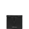 Versace portefeuille pliant à logo embossé