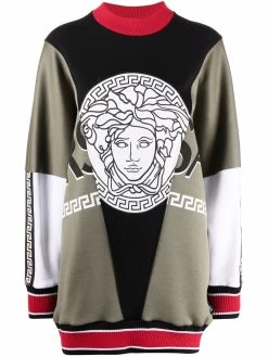 Versace sweat Medusa à empiècements contrastants