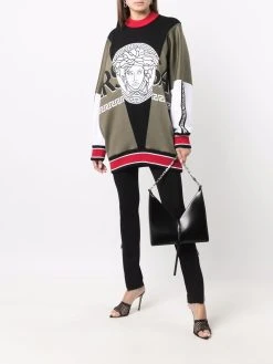Versace sweat Medusa à empiècements contrastants