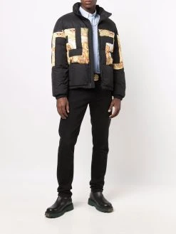 Versace veste matelassée à imprimé Greca