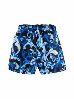 Versace short de bain à imprimé baroque