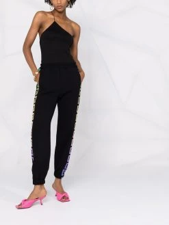 Versace pantalon de jogging à bandes Greca