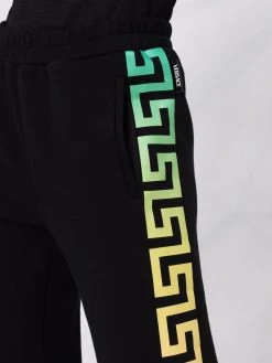 Versace pantalon de jogging à bandes Greca