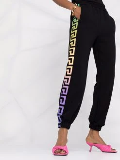 Versace pantalon de jogging à bandes Greca