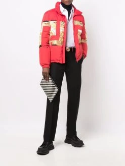 Versace veste matelassée à imprimé Greca