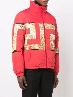 Versace veste matelassée à imprimé Greca