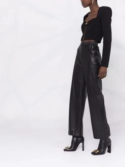 Versace haut crop à encolure carrée