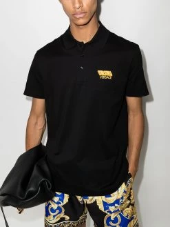 Versace polo La Greca à manches courtes