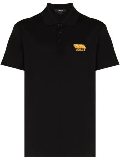 Versace polo La Greca à manches courtes