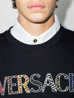 Versace sweat à logo brodé